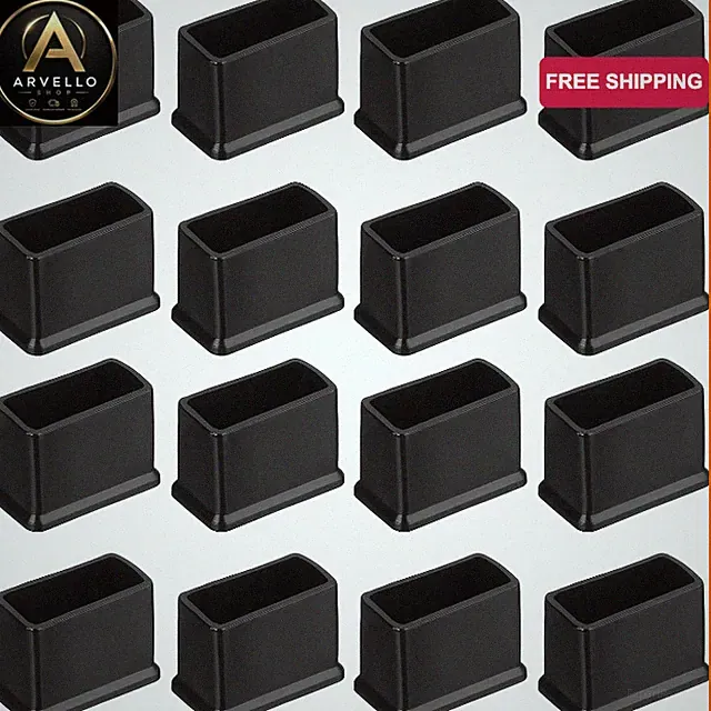 Schwarze PVC Stuhlbeinkappen 26 Stück 30mm x 15mm OD Möbel Pads Bodenschoner