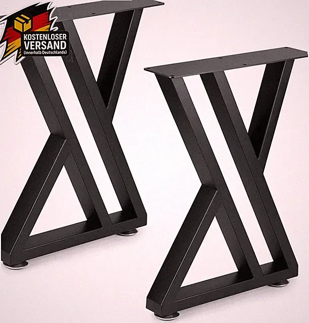 Schwarze Tischbeine Y-Typ bis 250kg für Esstisch, Sitzbank, Möbel DIY