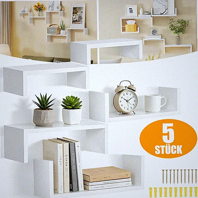 Schweberegal Bücherregal Aktenregal Wandregal Bücher Ordner Regal Holz