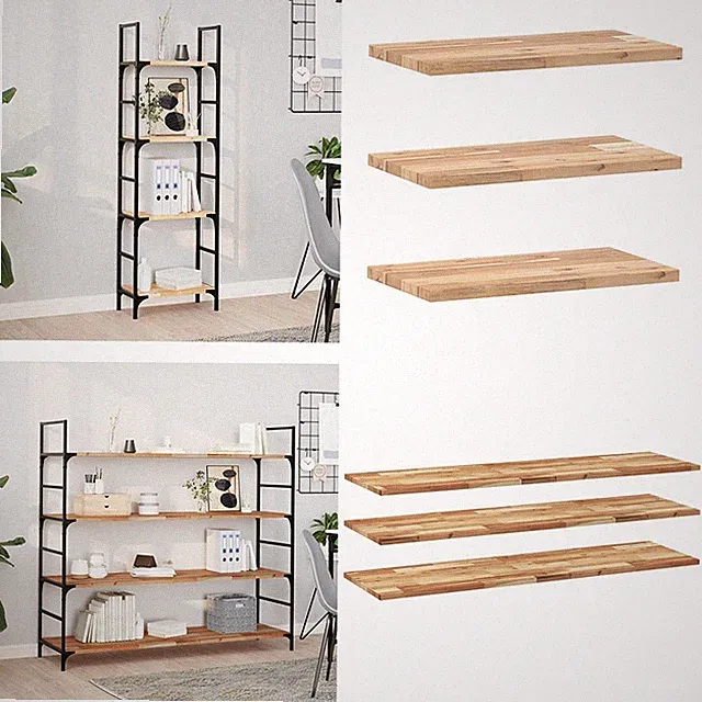 Schweberegale Wandregal Wandboard Unbehandelt 1/2/3/4 Stk. Massivholz Akazie