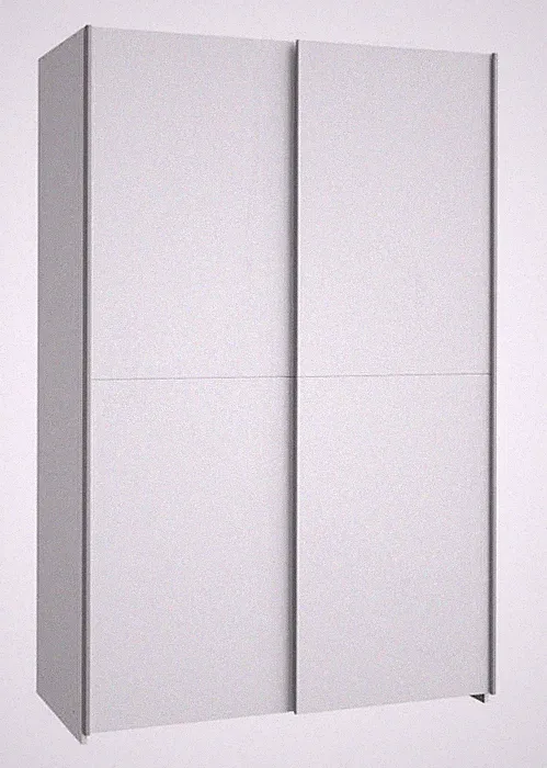 Schwebetürenschrank 120 cm breit Weiß Kleiderschrank