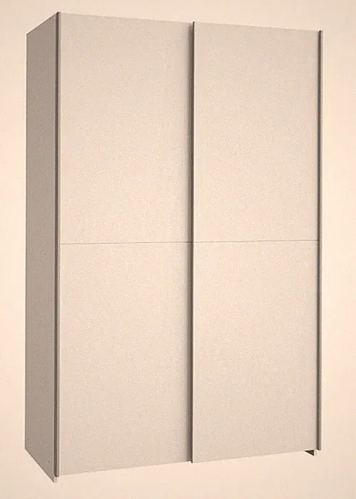 Schwebetürenschrank 120 cm breit Weiß Kleiderschrank
