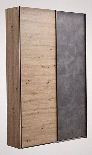 Schwebetürenschrank Kleiderschrank Schlafzimmerschrank Eiche 2 Türen