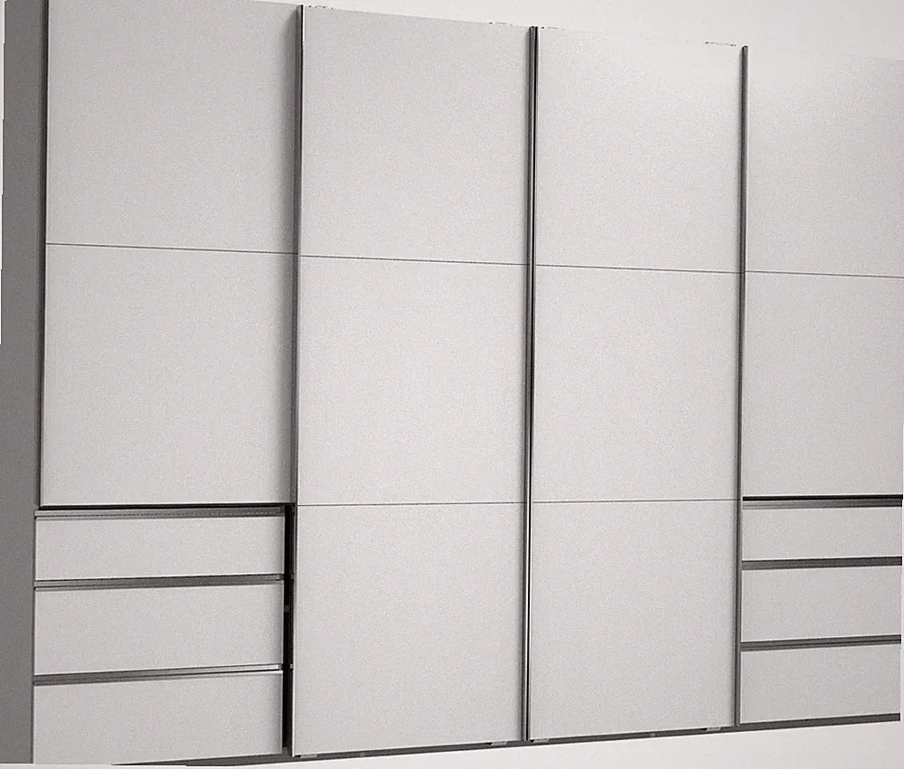 Schwebetürenschrank Kleiderschrank Wimex Level 300cm weiß 4-türig 73262837