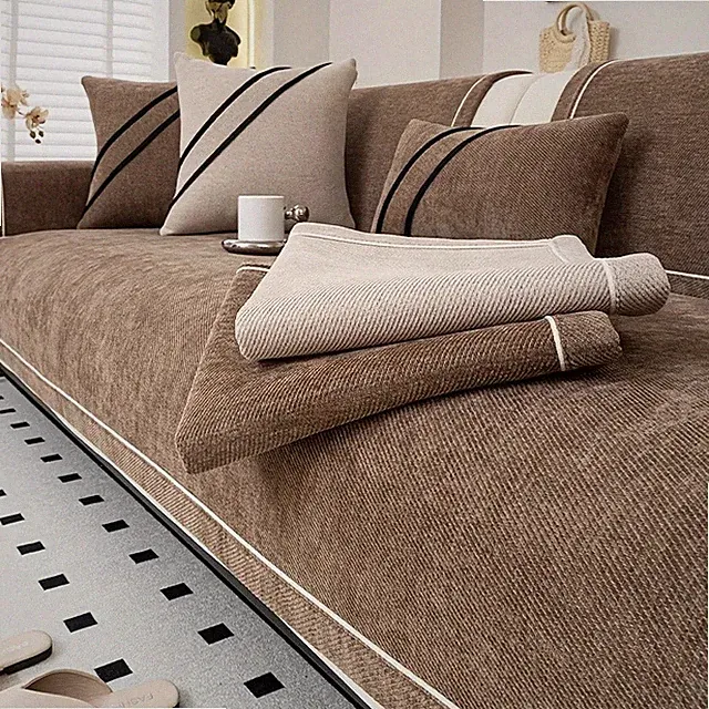 Schwerer rutschfester Sofaschutzbezug, luxuriöses Chenille Handtuch, dick