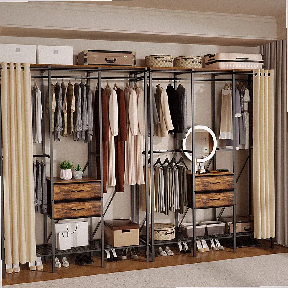 Schwerlast Kleiderschrank Schlafzimmer Kleiderständer Garderobenständer Vintage
