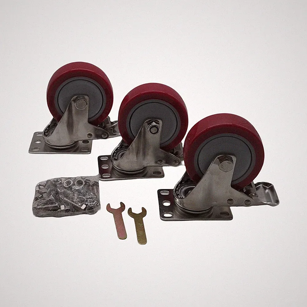 Schwerlast Lenkrollen 100mm Edelstahl Bremse für Möbel Anti-Korrosion 800kg