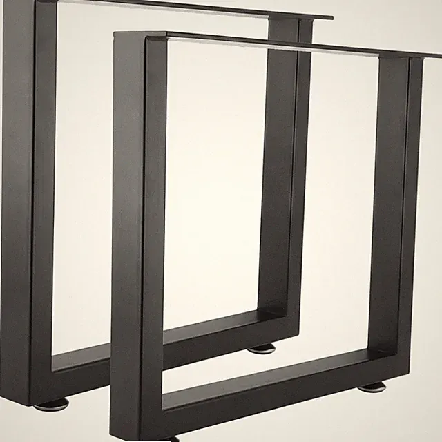 Schwerlast Tischbeine Metall Industriestil 2er-Set Schwarz H40xW45cm DIY