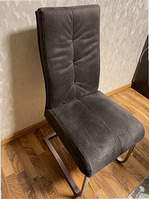 schwingstuhl 6er set edelstahl federkern anthrazit schwingstühle grau