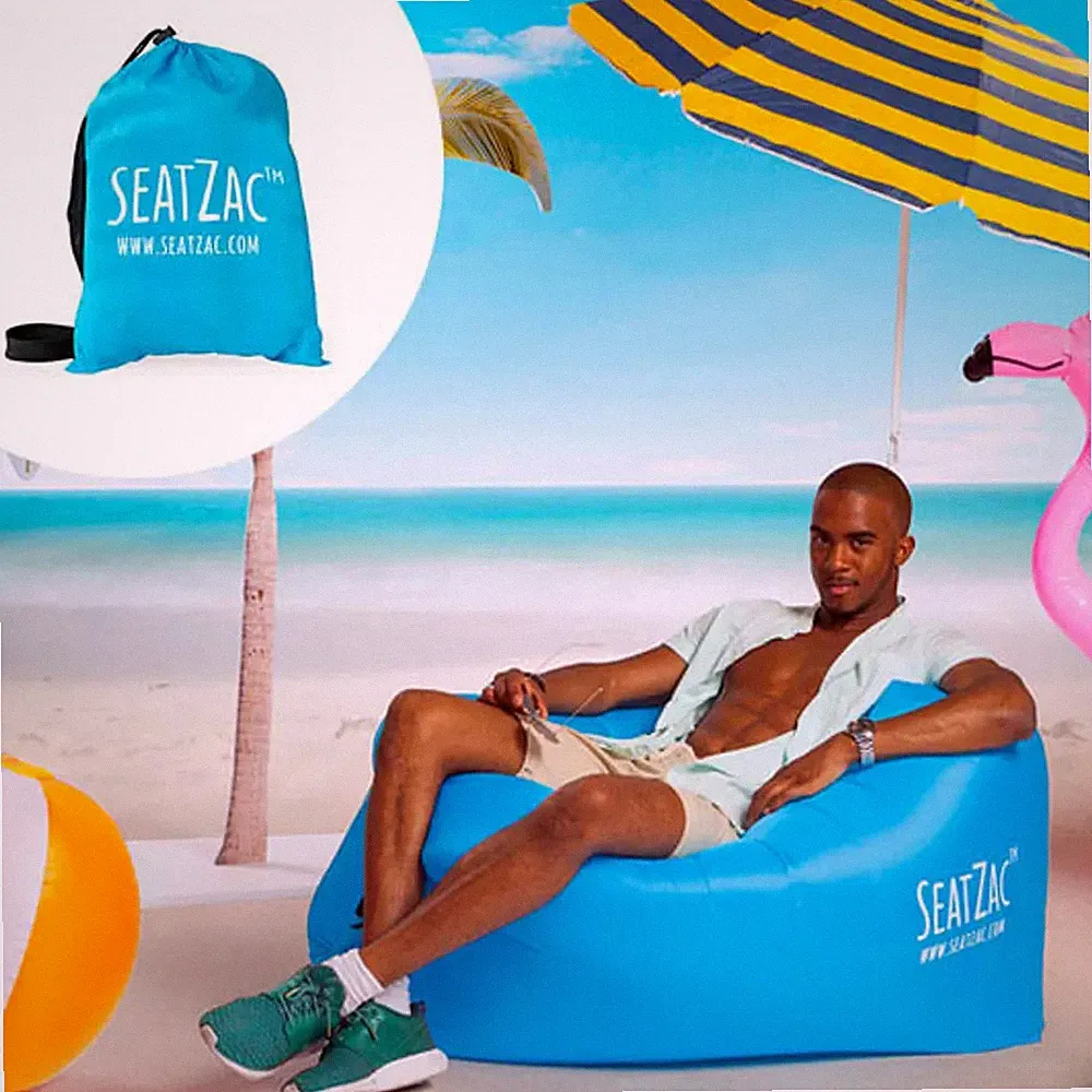 Seat Zac Air Lounger Selbstaufblasbar Sitzsack Integrierte Powerbank Tragebeutel