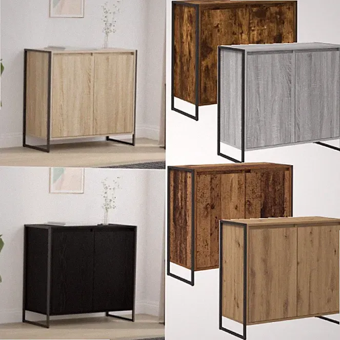 Seitenschrank Sideboard Kommode mit 2 Türen Seitenschrank Wohnzimmer Wohnmöbel