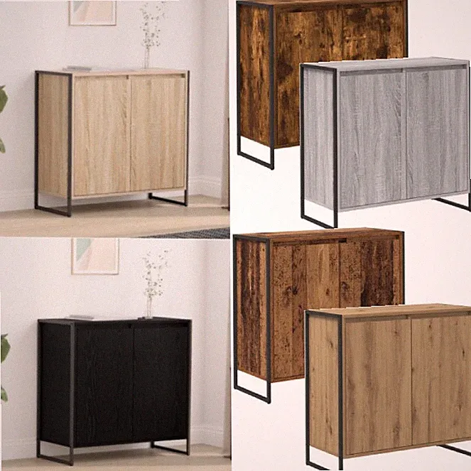 Seitenschrank Sideboard Kommode mit 2 Türen Seitenschrank Wohnzimmer Wohnmöbel