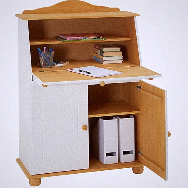 Sekretär Schreibtisch Schreibsekretär Landhausstil Schreibkommode mit Klappe