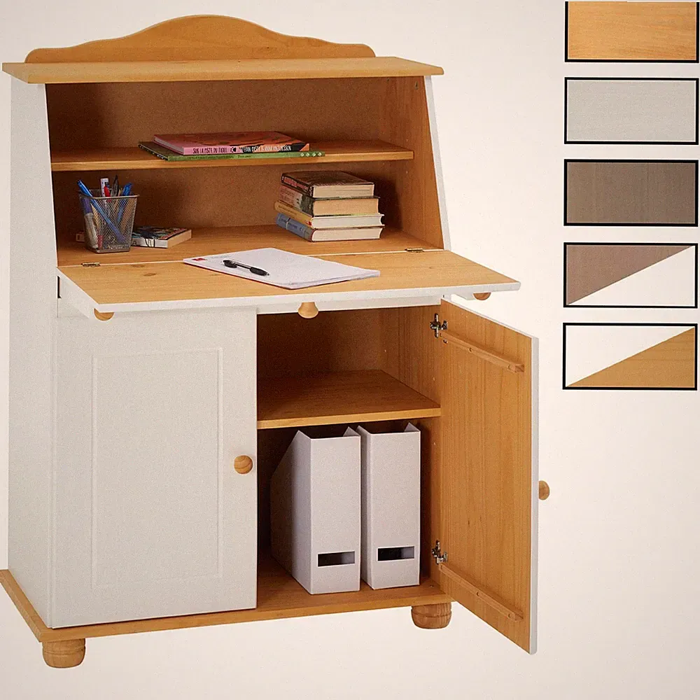 Sekretär Schreibtisch Schreibsekretär Landhausstil Schreibkommode mit Klappe