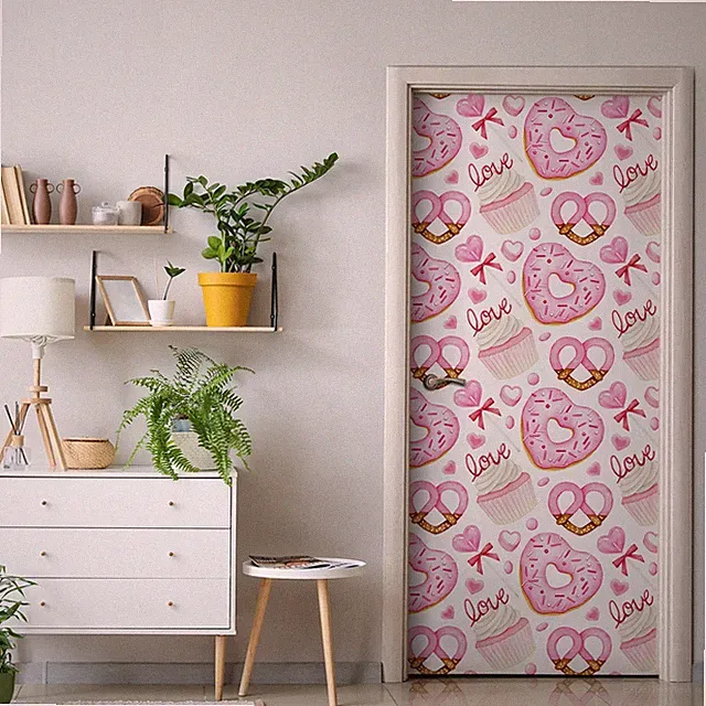 Selbstklebend Türtapete Türposter Türaufkleber Donut Muffin Brezel Lutscher