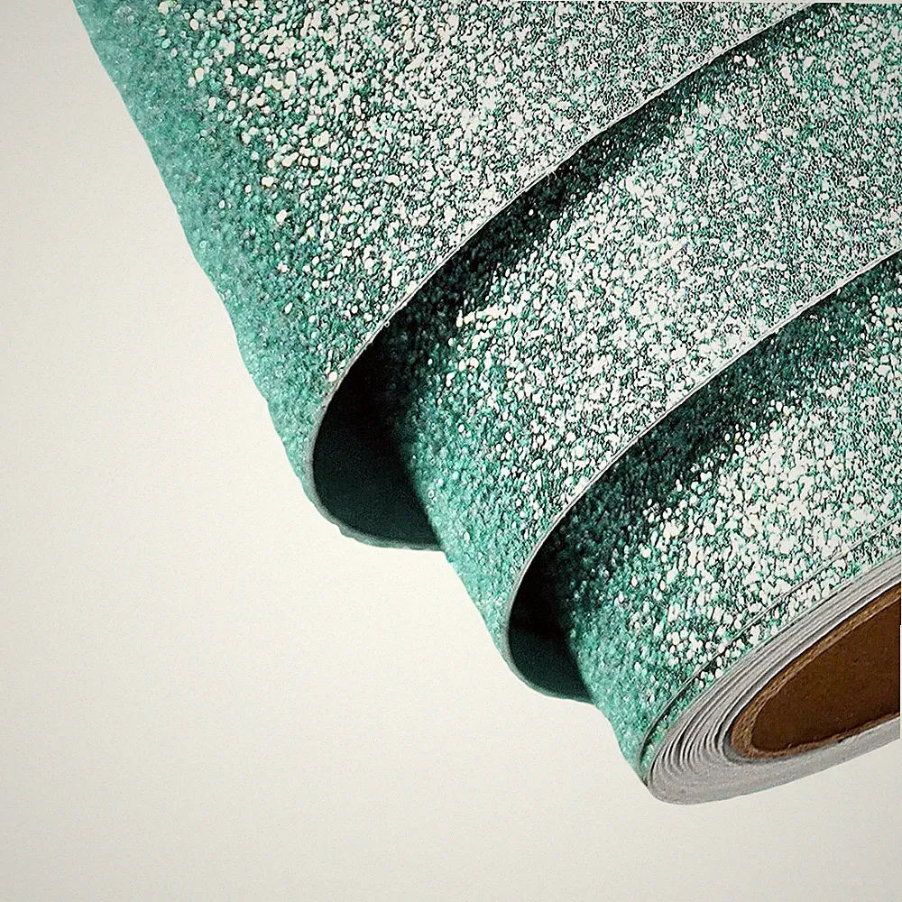 Selbstklebende Glitzertapete Türkis-Hellgrün 40cm x 6m Möbelfolie Deko DIY