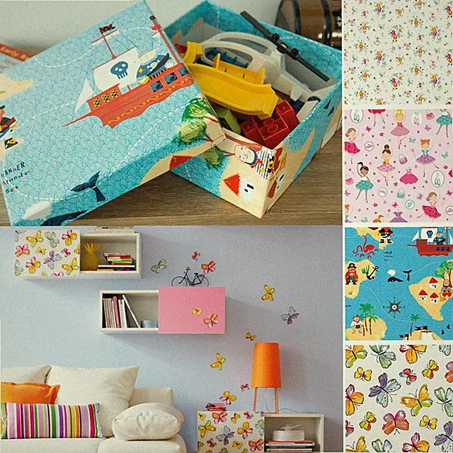 Selbstklebende Kinder-Zimmer Folie Klebefolie Möbelfolie (10€/m²) Bastelfolie