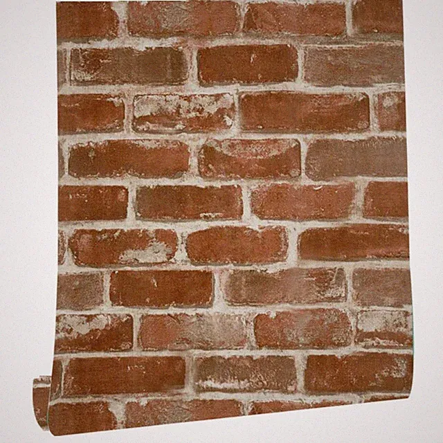 Selbstklebende Ziegelstein Tapete Polyester PVC Wanddekor