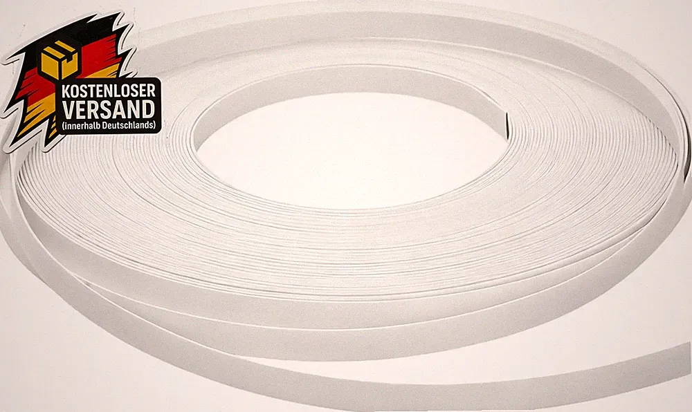 Selbstklebendes Kantenband 8 m weiße PVC Möbelkanten für Holzplatten, Regale