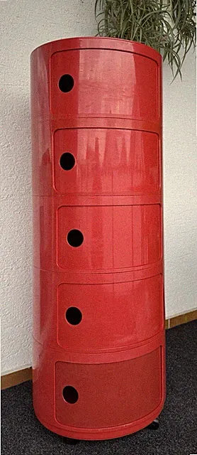 SELTENES EINZELSTÜCK VINTAGE 70er Design Anna Castelli (Kartell) 42cm 5lagig