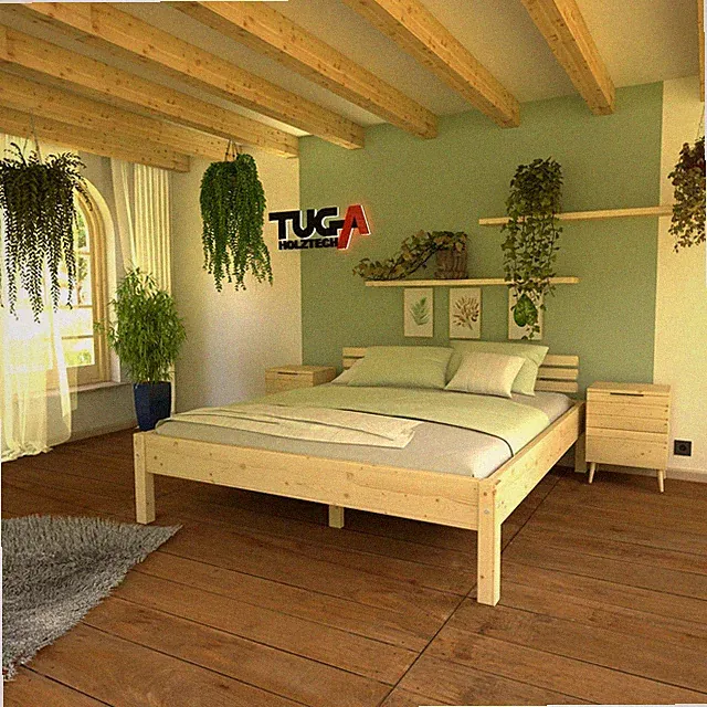 Seniorenbett Doppelbett Einzelbett Holzbett Massivholzbett stabiles hohes Bett