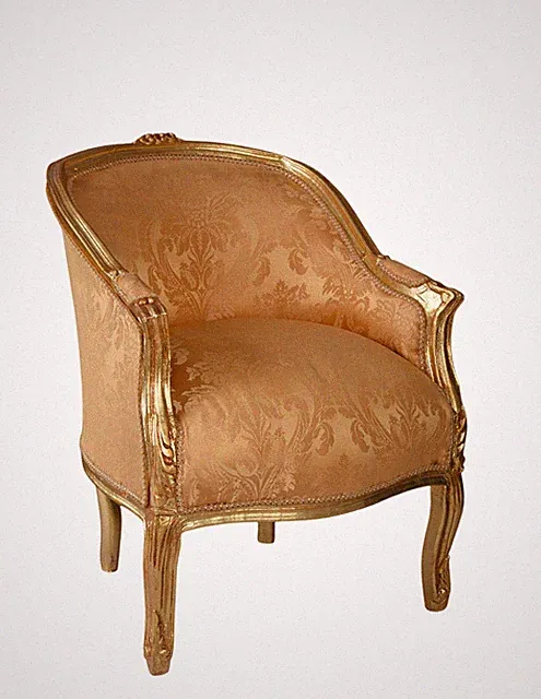 Sessel antik gold Stuhl rokoko Barocksessel Frankreich Bergere