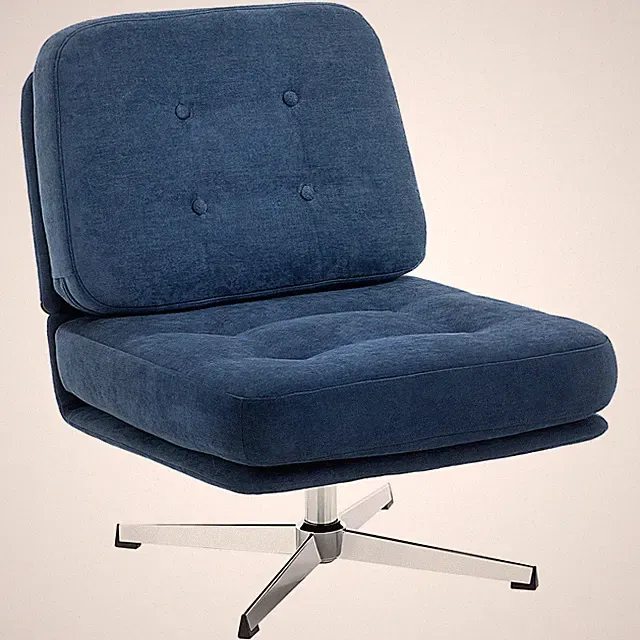 Sessel Drehbarer Loungesessel mit Chenille-Optik, Schneidersitz