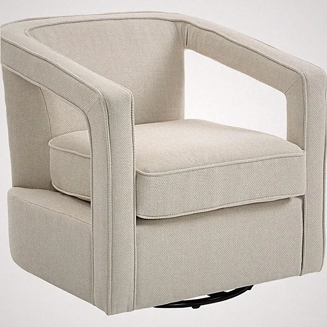 Sessel Wohnzimmer drehbar Loungesessel mit einteilig Rückenlehne und Armlehnen
