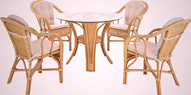 Set/5 Wintergarten Rattanset ULM für 4 Personen Sitzgruppe hoher Tisch Honig