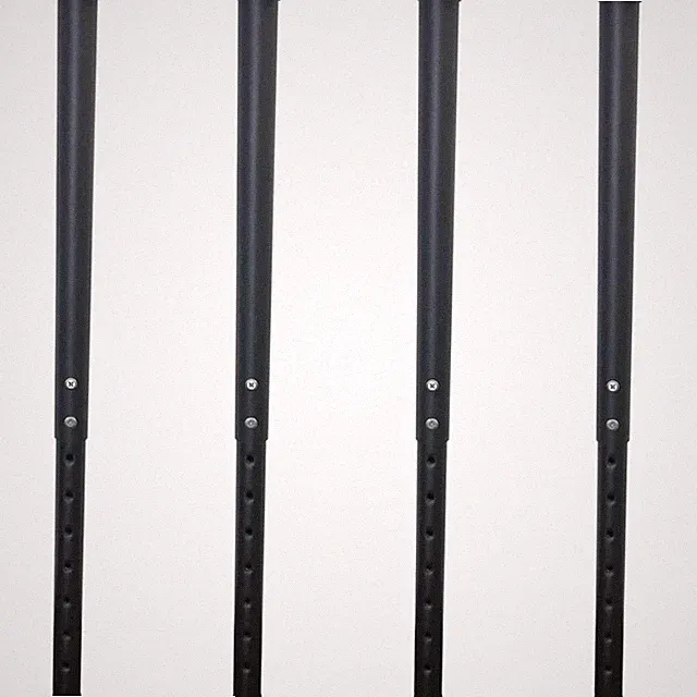 Set aus 4 Tischbeinen Metall Höhenverstellbar 55-90cm Schwarz