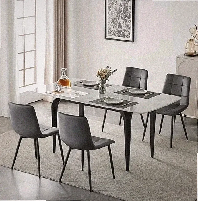 Set mit 4 Esszimmerstühle Küchenstühle aus Samtstoff Wohnzimmern Stuhl Samtbezug