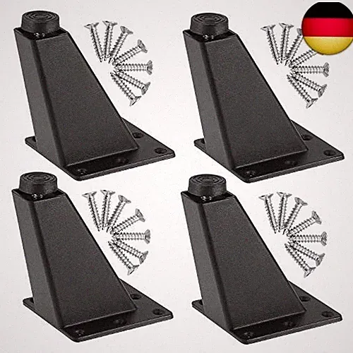 Set mit 4 verstellbaren Möbelfüßen, dreieckig, verstellbar, für Küchenmöbel, Möb