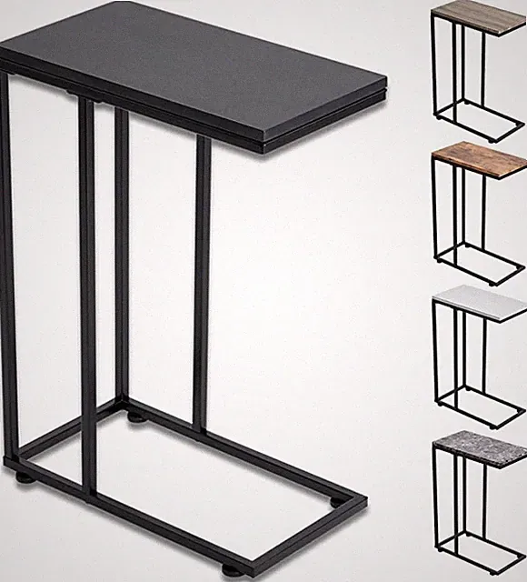 SG Traders C-Form Beistelltisch Couchtisch Beistelltisch unter Sofa Wohnzimmertisch