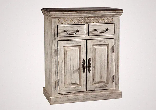 shabby chic Landhausstil Sideboard weiß Kommode klein Anrichte Schrank Holz