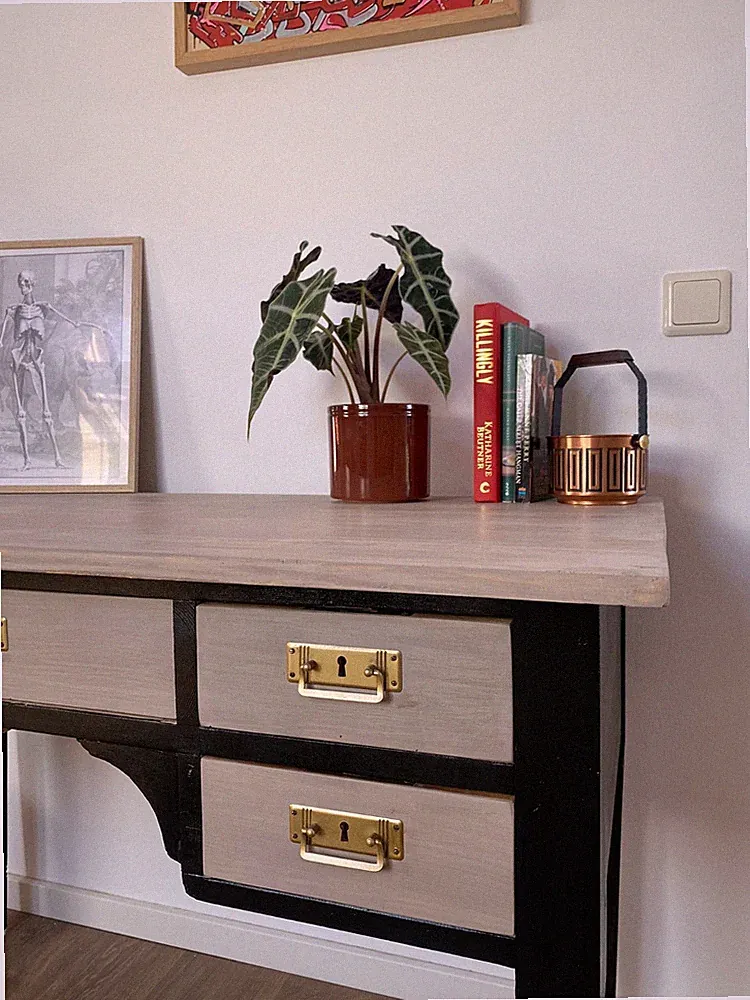 Shabby Chic Vintage Schreibtisch (Schweden Import 1940) | Versand möglich