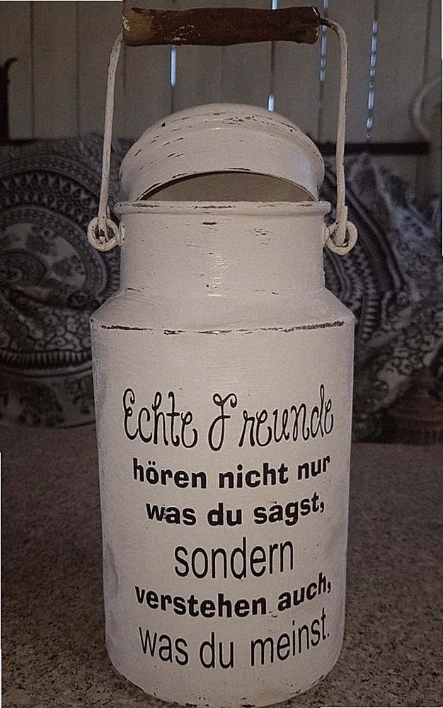 Shabby chic wasserf.Aufkleber f.Schild Möbeltattoo Stuhl Milchkanne Zink Fenster