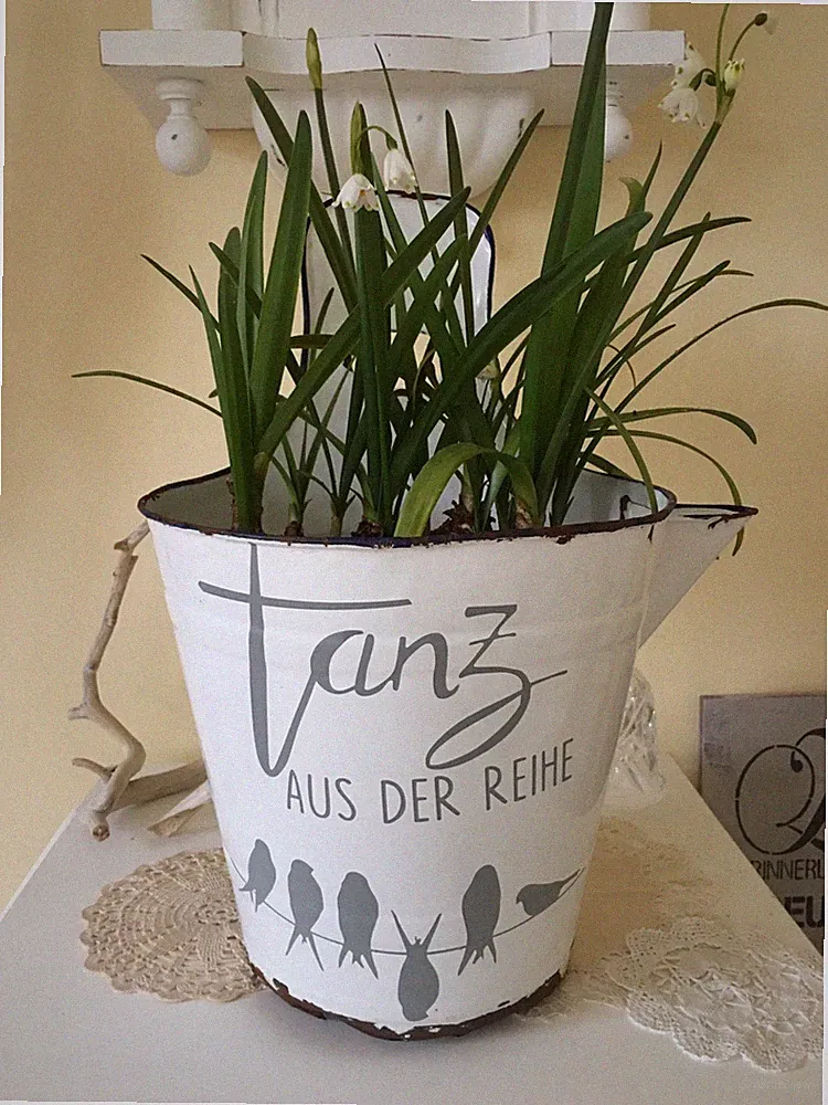 Shabby chic wasserf.Aufkleber f.Schild Möbeltattoo Stuhl Milchkanne Zink Tanzen