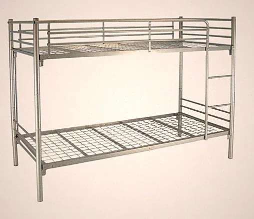 Sicherheits-Etagenbett 900 x 2000 mm Silber 710550 ohne Herabfallgitter