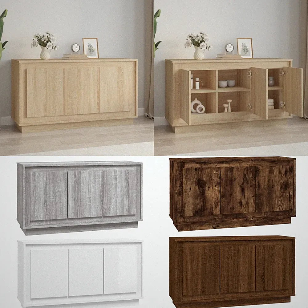 Sideboard 102x35x55 cm Holzwerkstoff Küchenschrank Aufbewahrungsschrank Kommode