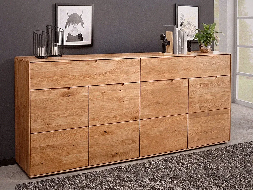 Sideboard 200x91cm Anrichte Massivholz Eiche Wildeiche massiv NEU OVP!!!