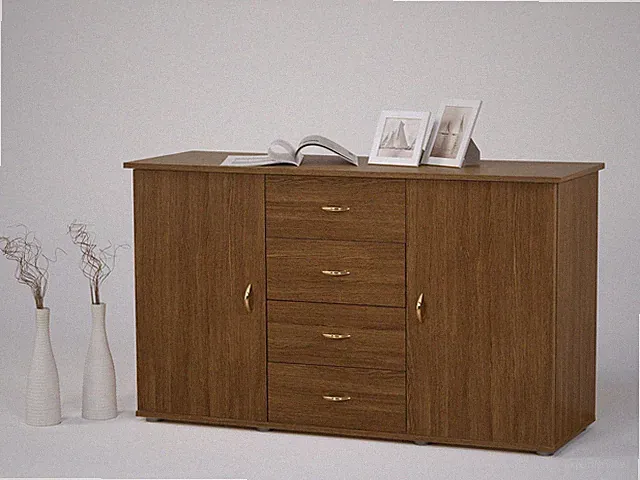 Sideboard / Anrichte / Kommode / Eiche Rustikal Dekor - Extra tief !