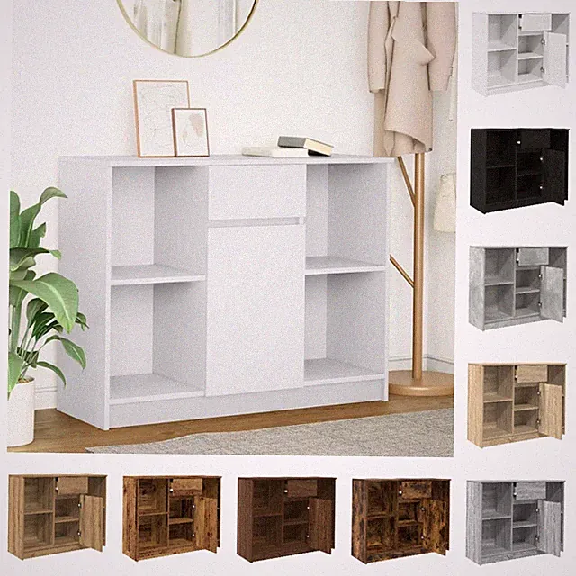 Sideboard Aufbewahrungsschrank Kommode Anrichte Wohnzimmer Schrank 101x35x76cm