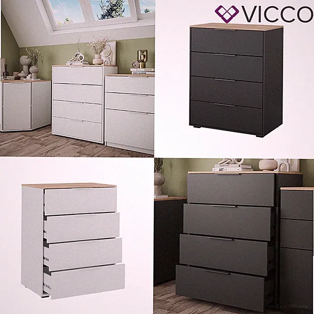 Sideboard Betti 80 x 102 cm 4 Schubladen Vicco