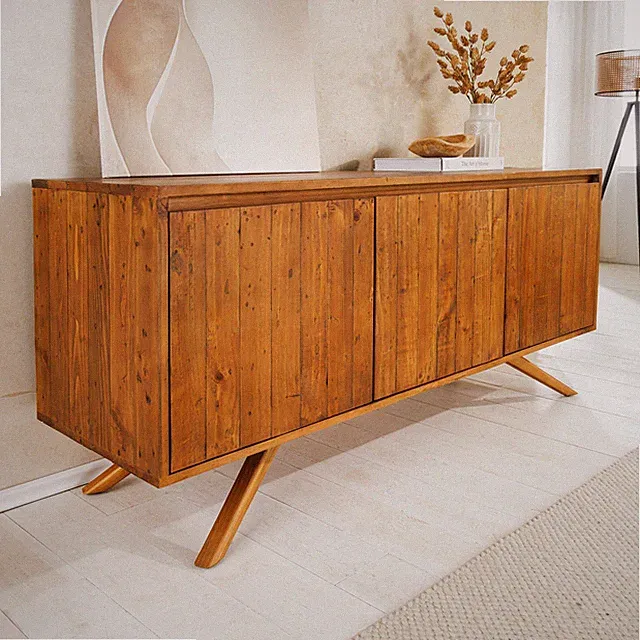 Sideboard FINCA - 150cm - vintage braun - recyceltes Pinienholz - Massivholz