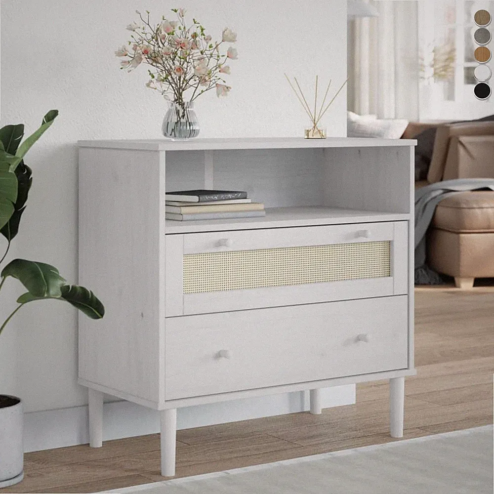 Sideboard Holz Kommode Anrichte mit Stauraum Beistellschrank Mehrzweckschrank