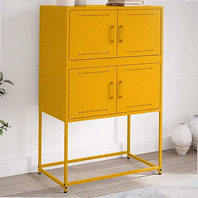 Sideboard Kommode Anrichte Beistellschrank Highboard Schrank Stahl vidaXL