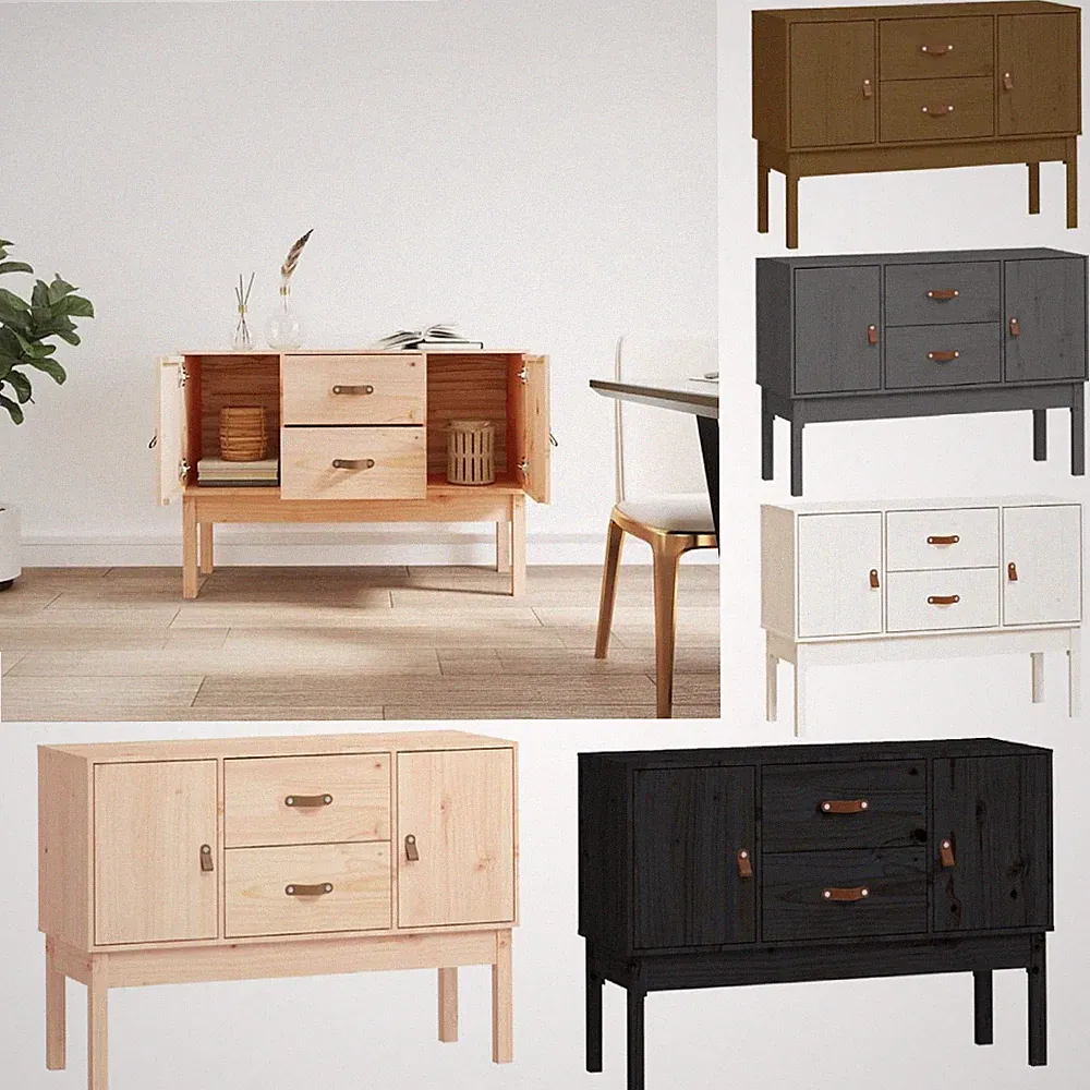 Sideboard Kommode Anrichte Schrank Sideboard 110x40x78 cm Massivholz Kiefer