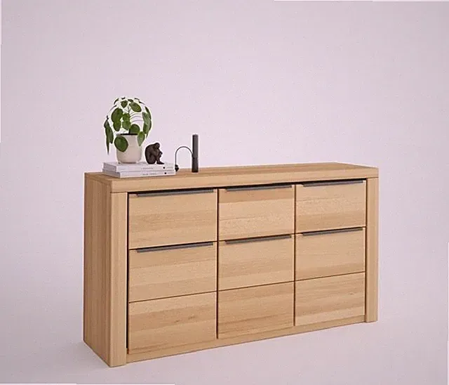 Sideboard Kommode Brest Kernbuche geölt Teilmassiv Breite 160cm Anrichte