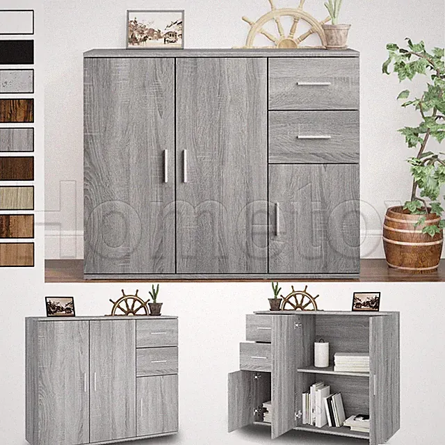 Sideboard Kommode Highboard Beistellschrank Anrichte Wohnzimmerschrank 91x29x75