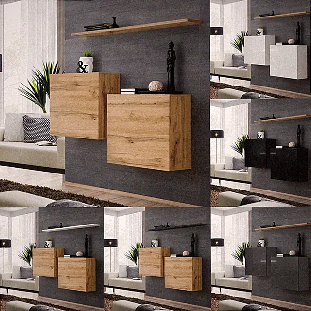 Sideboard Kommode Schrank Anrichte SWITCH I Wotan mit Hochglanz Push - Click